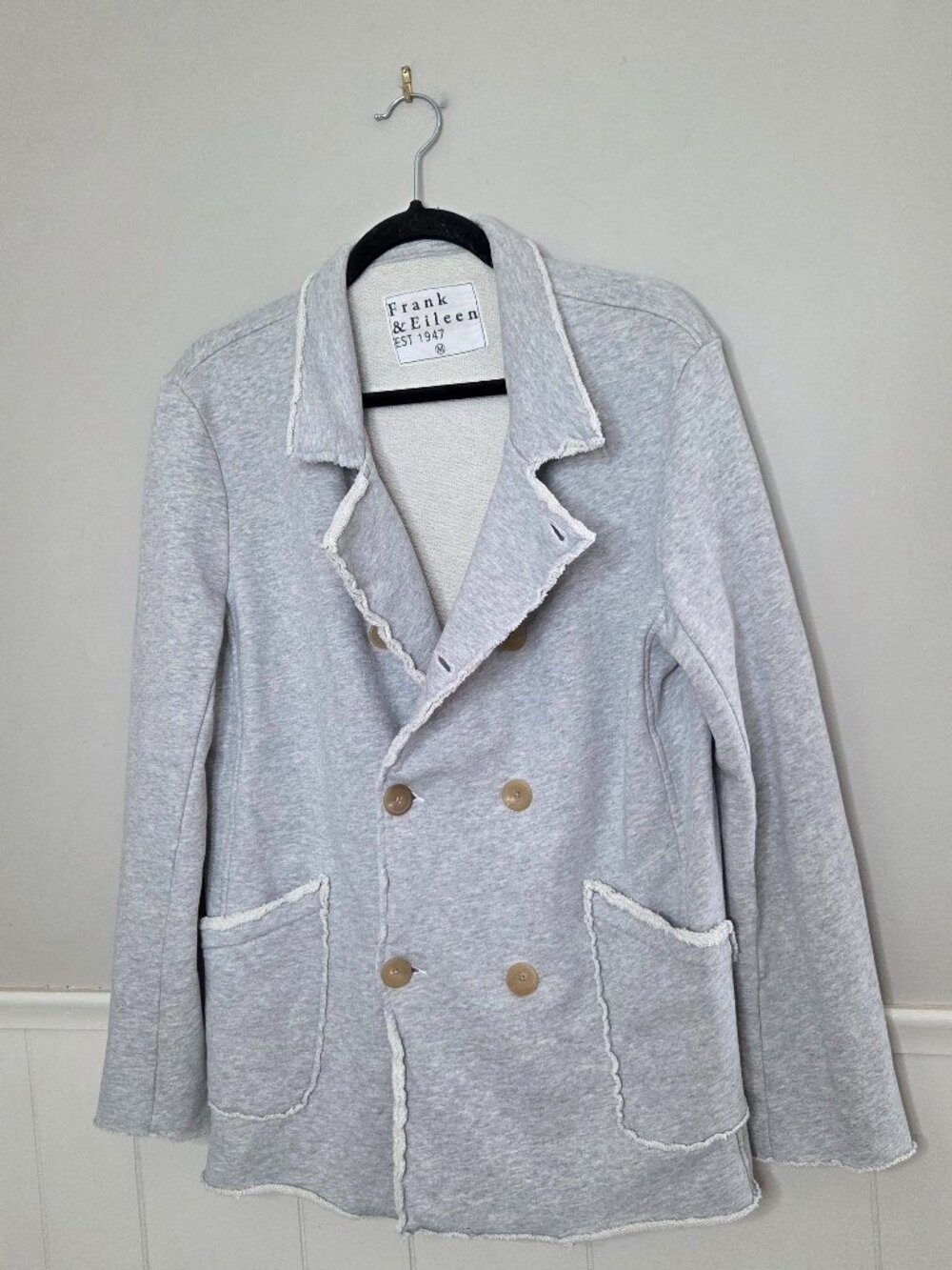 FRANK & EILEEN Grey Milange Belfast Swetshirt Peacoat